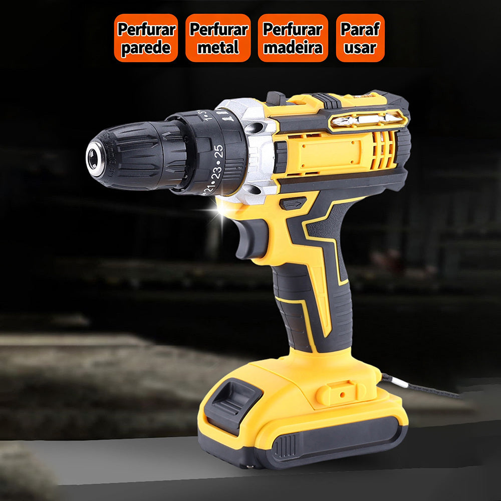 Parafusadeira Furadeira 48V 2 Baterias Com Maleta e Acessórios Completo.