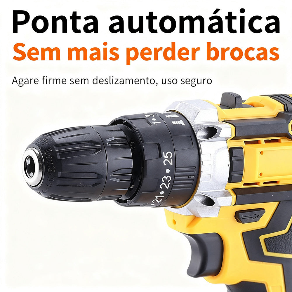Parafusadeira Furadeira 48V 2 Baterias Com Maleta e Acessórios Completo.