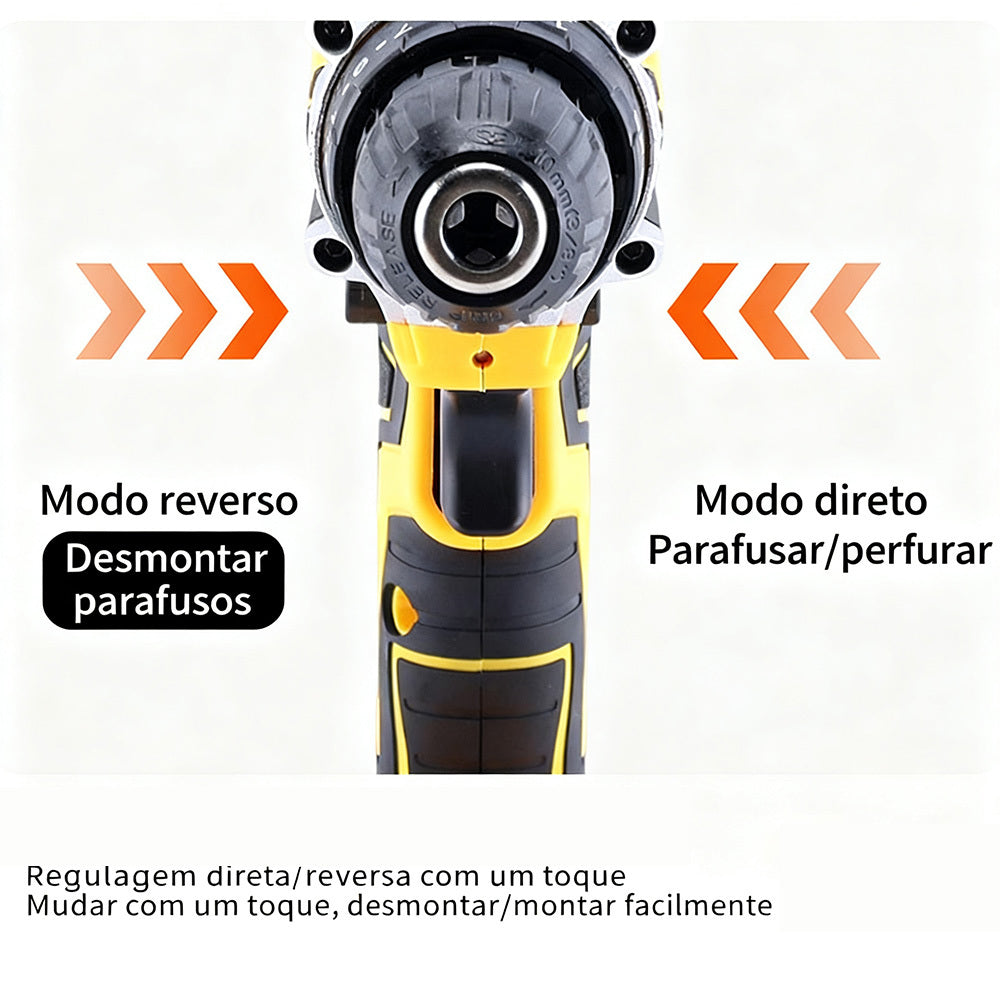 Parafusadeira Furadeira 48V 2 Baterias Com Maleta e Acessórios Completo.