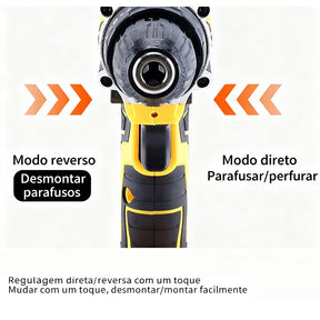 Parafusadeira Furadeira 48V 2 Baterias Com Maleta e Acessórios Completo.